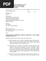 Contoh SURAT RASMI Mohon Kerjasama Jabatan Kerajaan.