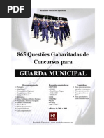 Questões e Provas Gabaritadas de Concurso para Guarda Municipal