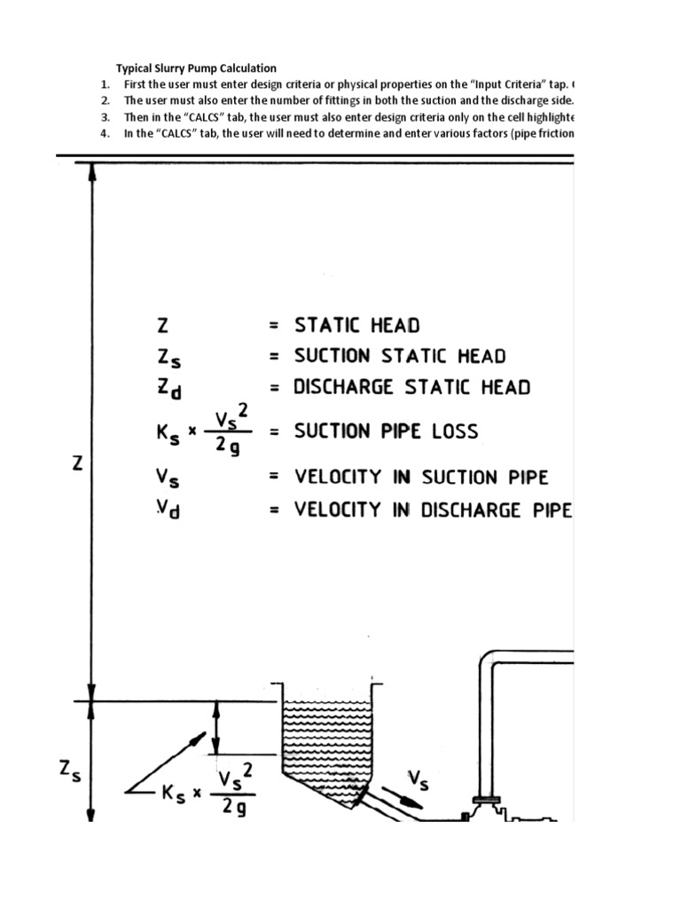 Slurry Pump Calculations.xls Pump Pipe (Fluid Conveyance)
