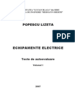 Echipamente Electrice I, Teste de Autoevaluare 2007, Popescu Lizeta
