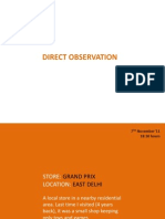 Primary Research - Direct Observation