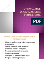 Upravljanje Organizacionim Promjenama