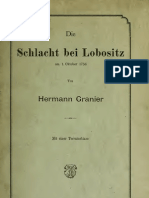 Hermann Granier, Die Schlacht Bei Lobositz Am 1. Oktober 1756 (1890)