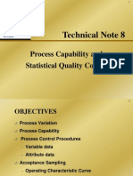 Technical Note 8: Process Capability and Statistical Quality Control