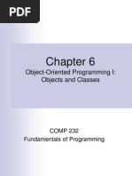 Object-Oriented Programming I: Objects and Classes: COMP 232 Fundamentals of Programming