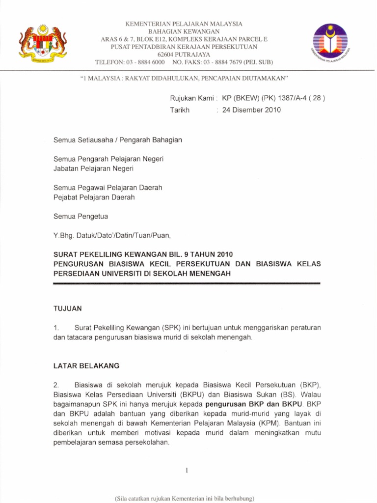 Pekeliling Biasiswa Pdf
