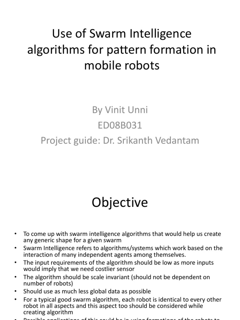 Swarm Intelligence in Mobile Robot Patterns | PDF | Robot | Robotics