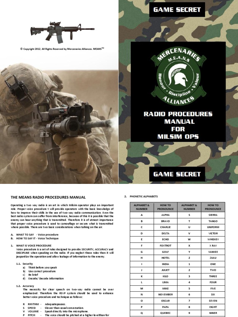 The MEANS Radio Procedures.pdf Military Communications Military