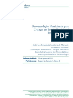 Recomendações nutricionais para terapia enteral e parenteral