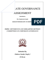 Corporate Governance Assignment: Topic: Differences and Similarities Between