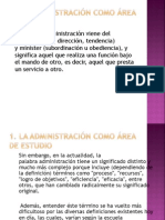 Administracion Como Area de Estudio