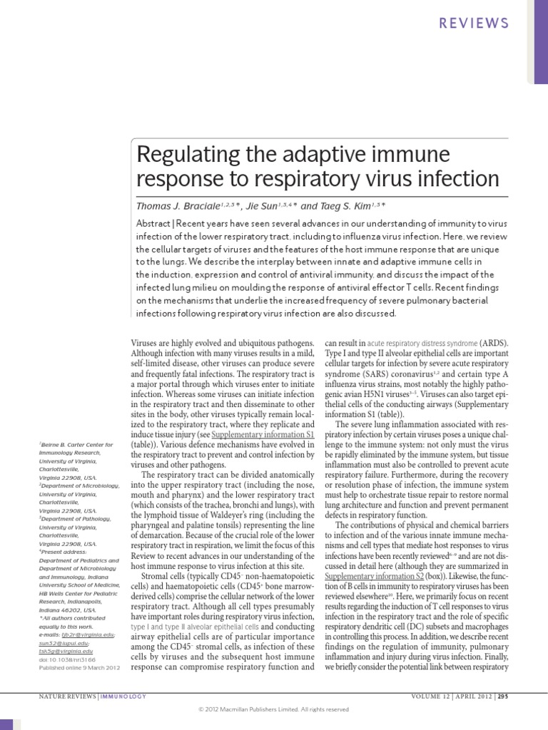 Regulating The Adaptive Immune | PDF | T Helper Cell | Immune System