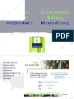 Blogaren Azalean (2013ko Otsaila) en La Portada Del Blog (Febrero de 2013) PDF