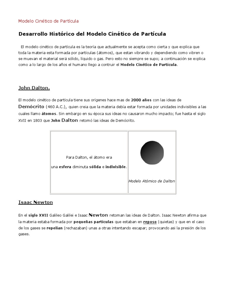 Modelo Cinético de Partícula | PDF | Gases | Átomos
