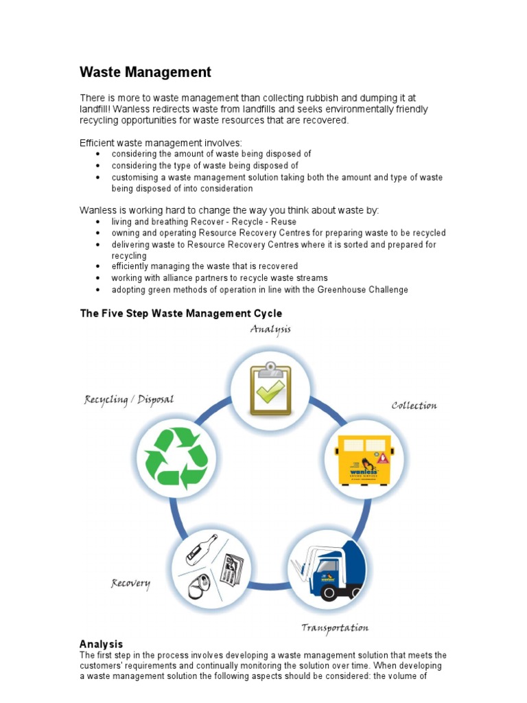 quantitative research questions about waste management