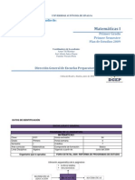 Programa 2009 Matematicas