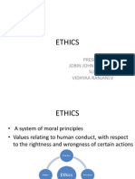 Ethics: Presented by Jobin John Thomas Suganya.G Vidhyaa Ranjani.V