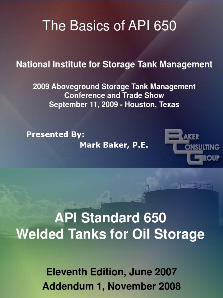 Basic API650 | PDF | Pipe (Fluid Conveyance) | Stainless Steel