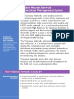 Cable Modem Network Operations Management System: How Visionary Networks Is Used by