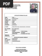 Contoh Biodata Pelajar
