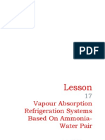 17 Vapour Absorption Refrigeration Systems Based On Ammonia-Water Pair