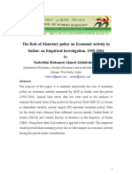 The Role of Monetary Policy On Economic Activity