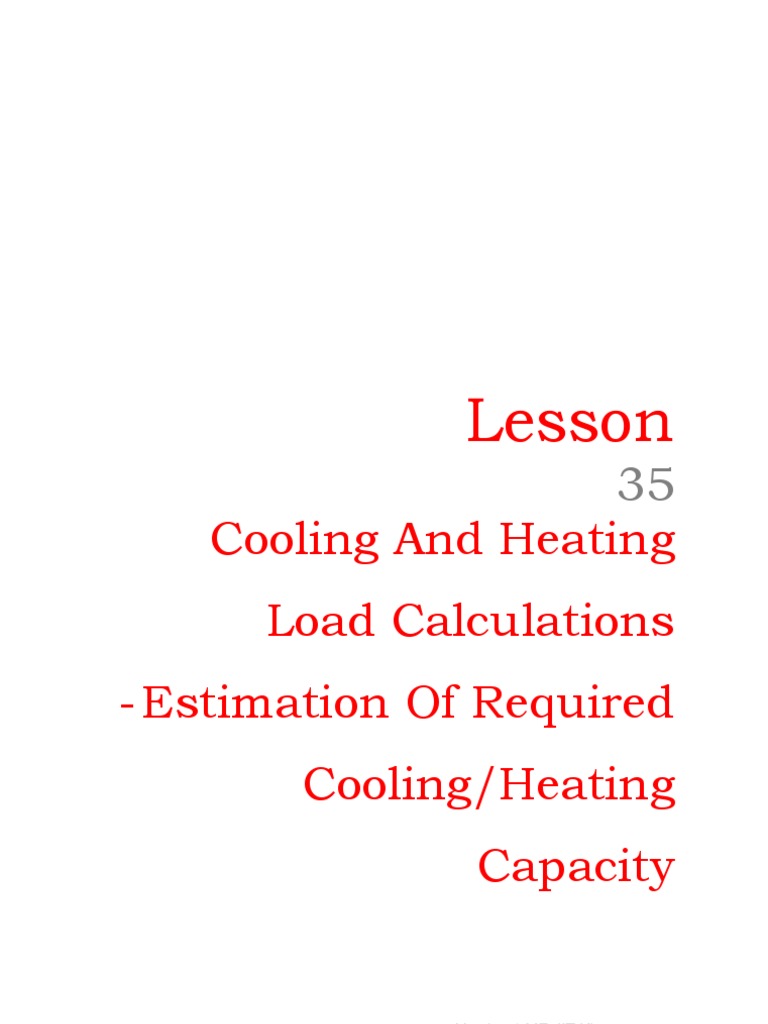 Cooling and Heating Load Estimation Guide | PDF | Hvac | Heat Transfer
