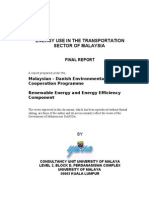 Energy Use in the Transportation Sector of Malaysia