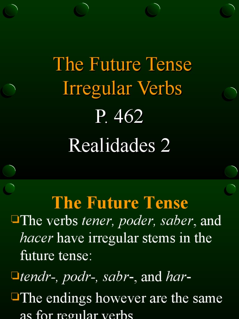 Future Tense Irreg Verbs | PDF