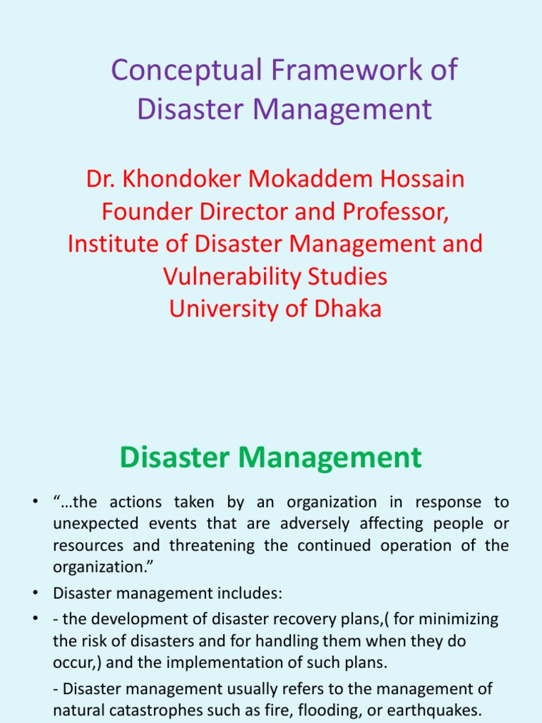 Disaster Management Conceptual Framework | PDF | Emergency Management ...