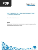 Download Whitepaper Best Practices for Using the OpenText Integration Center a Technical Paper by Sreenu Reddy SN127462521 doc pdf
