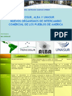 Mercosur-Alba-unasur - Nuevos Organismos de Intercambio Comercial