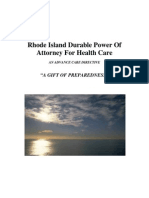 Durable Power of Attorney For Healthcare RI