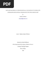 Download HOW TEACHERS ARE INTEGRATING TECHNOLOGY  by Camille LoParrino SN12747338 doc pdf