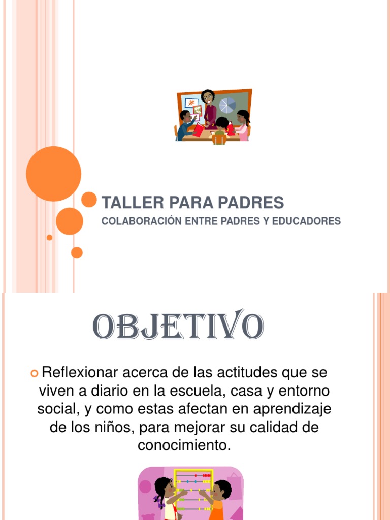 Taller para Padres (Actitudes en La Escuela) | PDF | Familia | Evaluación