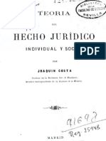 Teoria Del Hecho Juridico Individual y Social - Joaquin Costa PDF