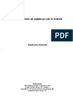 The Reception of American Law in Europe