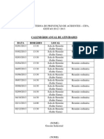 Calendario Anual de Atividades Da Cipa