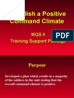 Establish A Positive Command Climate