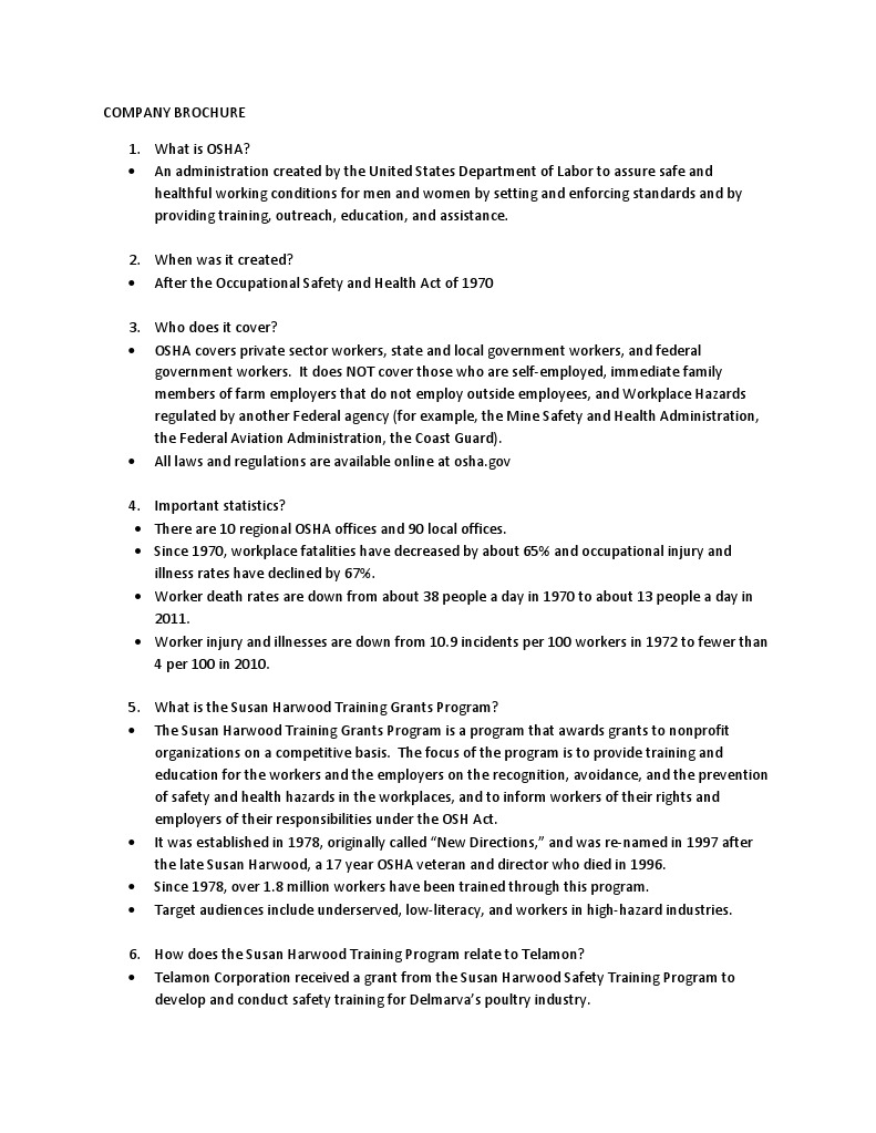 osha notes Occupational Safety And Health Administration Prevention