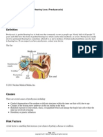 Presbycusis: (Presbyacusis Age-Related Hearing Loss Presbyacusia)