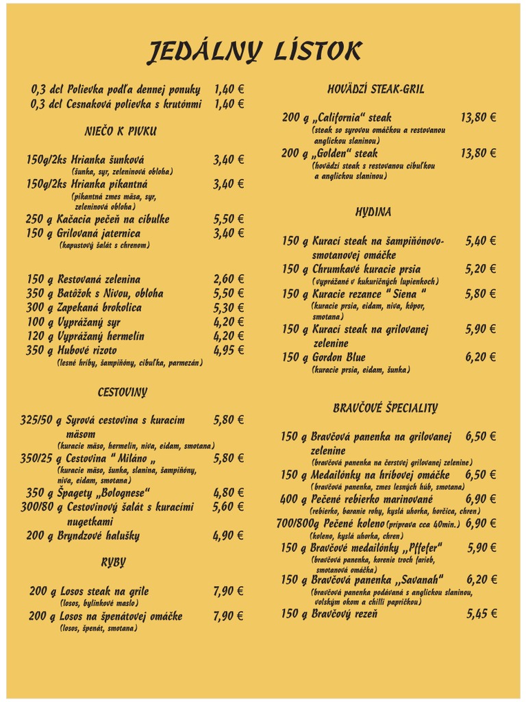 Jedálny Lístok 2015 PDF