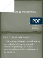 Stop and Go Brainstorming