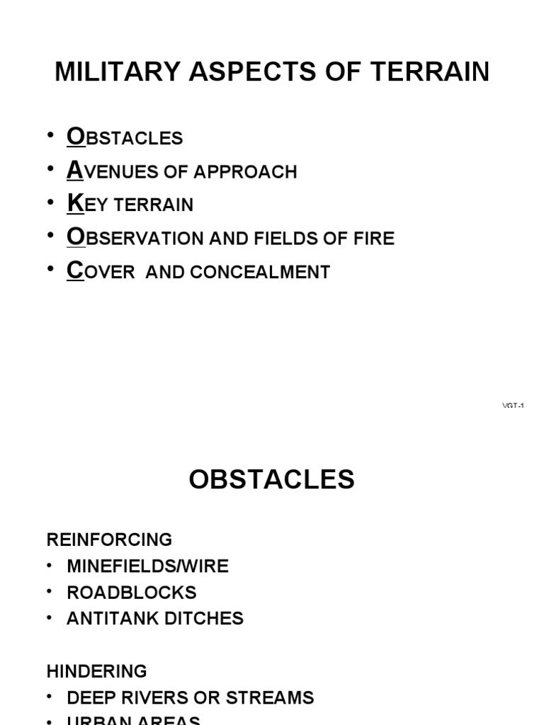 Military Terrain Analysis Overview | PDF