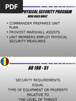 U.S. Army Physical Security Program