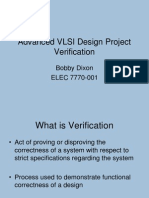 Advanced VLSI Design Project Verification: Bobby Dixon ELEC 7770-001