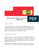 Comunicado Global Service Jam. 1-3 de marzo