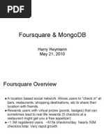 Foursquare & MongoDB