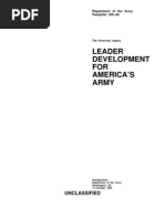 Leader Development FOR America'S Army: Unclassified