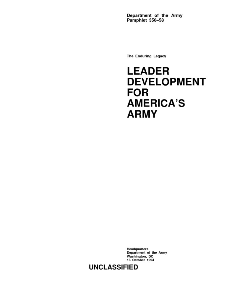 Army Leader Development Framework | PDF